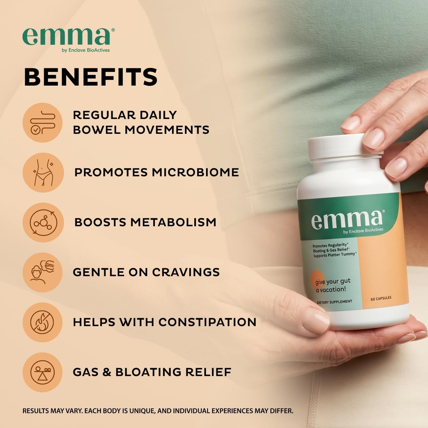 Emma: Dr. Endorsed Supplement for Constipation, Gas & Bloating Relief